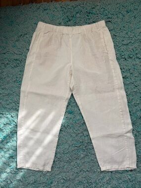 J Jill love linen ankle cropped Pants